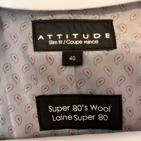 Attitude Slim Fit Wool Blazer Vest - Picture 5 of 6